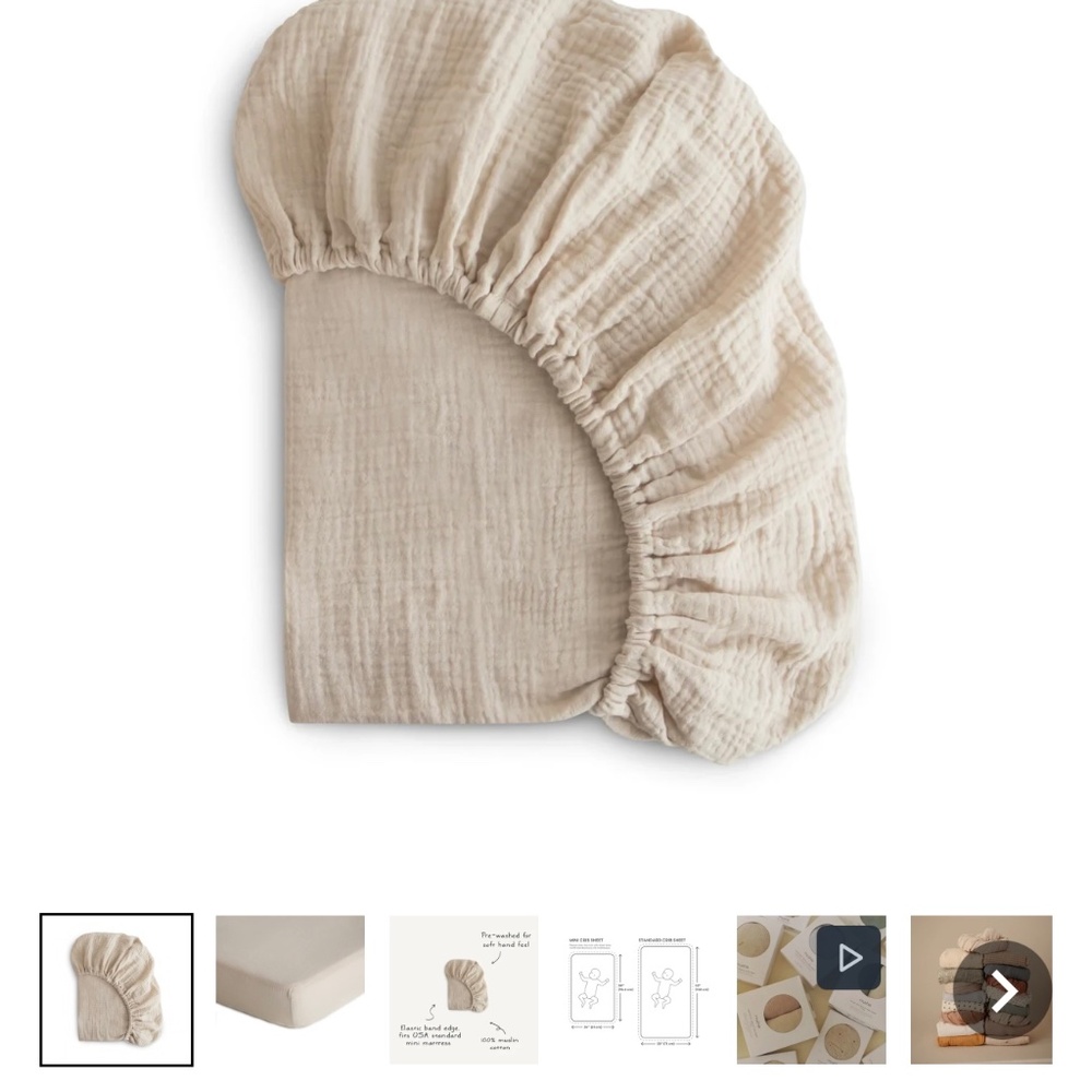 Mushie Muslin Sheets